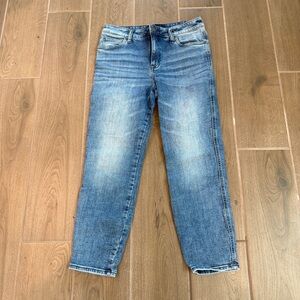 KUT from the Kloth Meghan High Rise Ankle Cigarette Leg Jeans in Blue Color sz 8